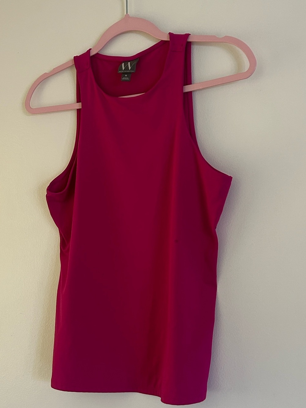 Worthington Fuchsia Ribbed High-Neck Tank - Picture 2 of 6